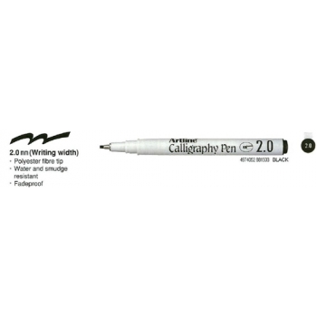 Artline 2mm Calligraphy Pen Black 